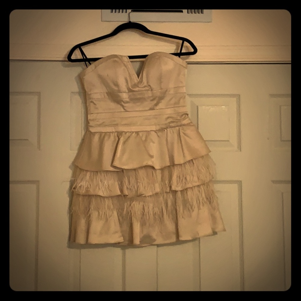 Feathery cocktail dress